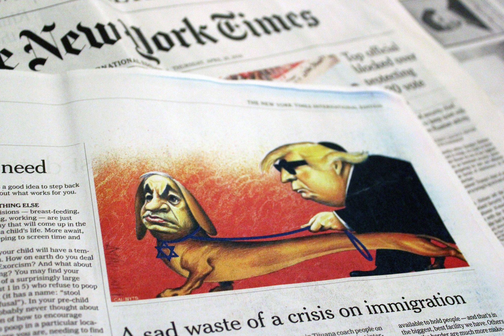 Rabbi Hirsch Meets with New York Times Publisher After Anti-Semitic Cartoon